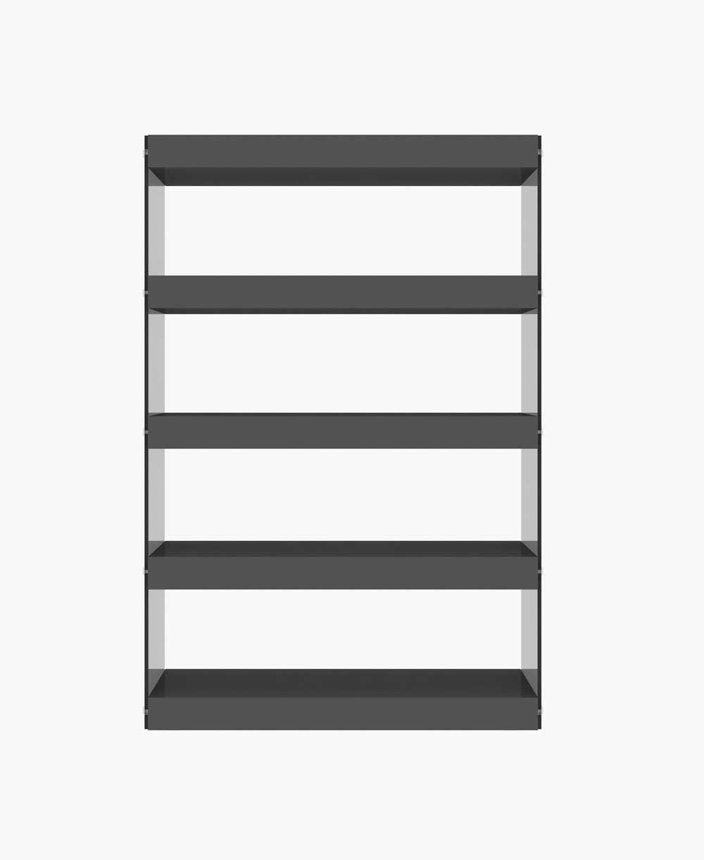 J and M Furniture Display & Storage Grey Cloud Curio in High Gloss