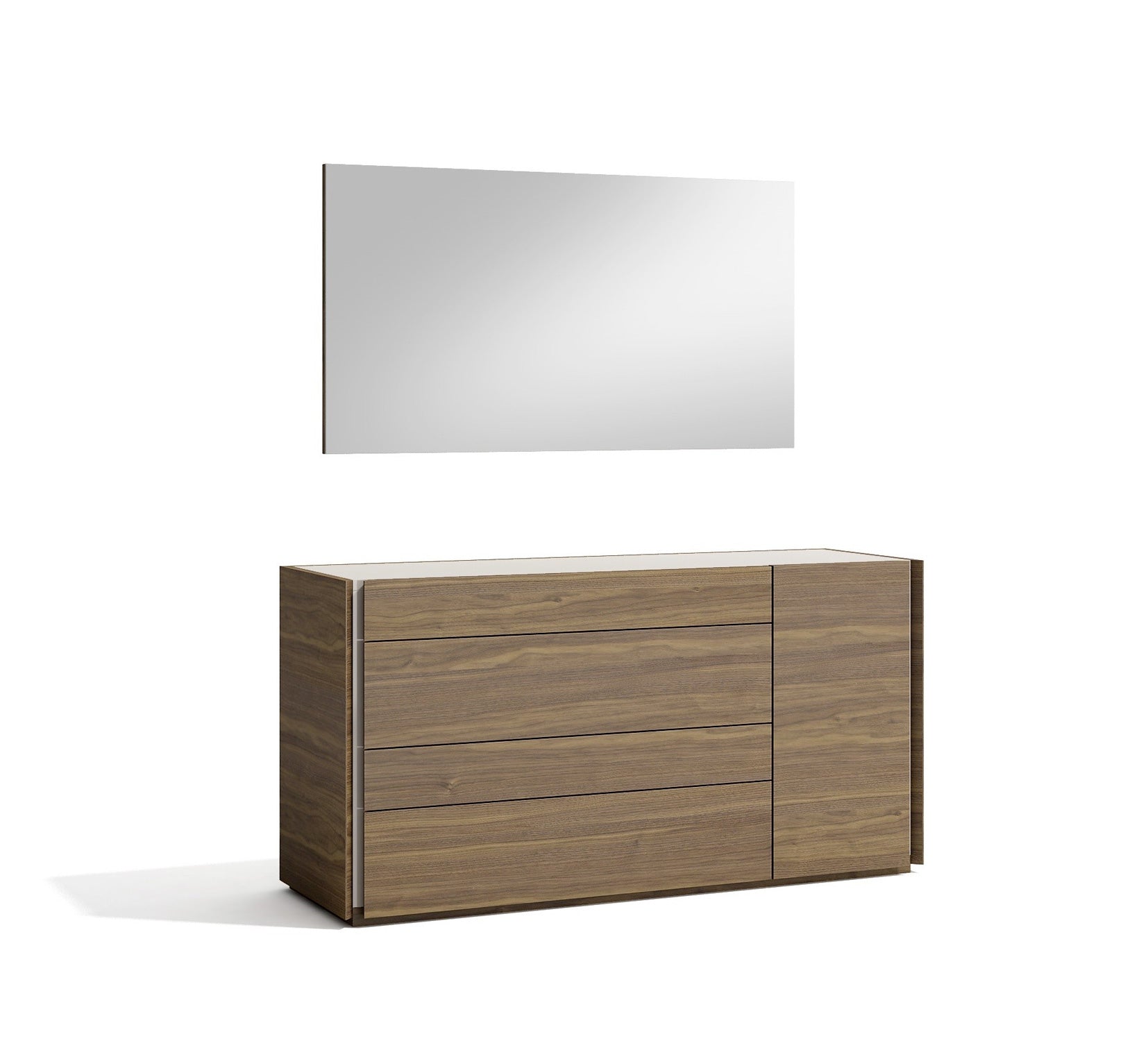J and M Furniture Dresser Add Dresser & Mirror Faro Dresser & Mirror in Walnut