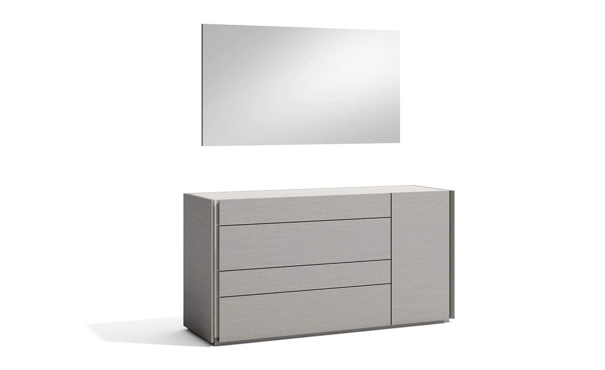 J and M Furniture Dresser Add Dresser & Mirror Porto Dresser & Mirror in Grey