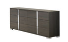 J and M Furniture Dresser Dresser Alice Matte Dresser & Mirror in Matte Grey