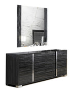 J and M Furniture Dresser Dresser & Mirror Alice Dresser & Mirror in Glossy Grey