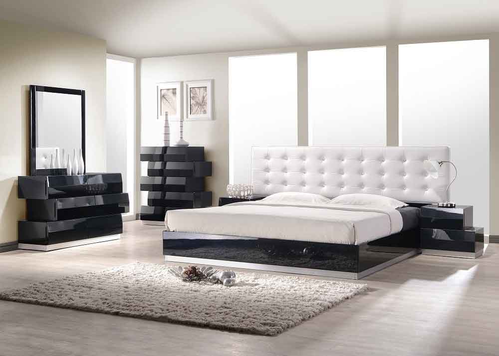 J and M Furniture Dresser Milan Dresser & Mirror in Black