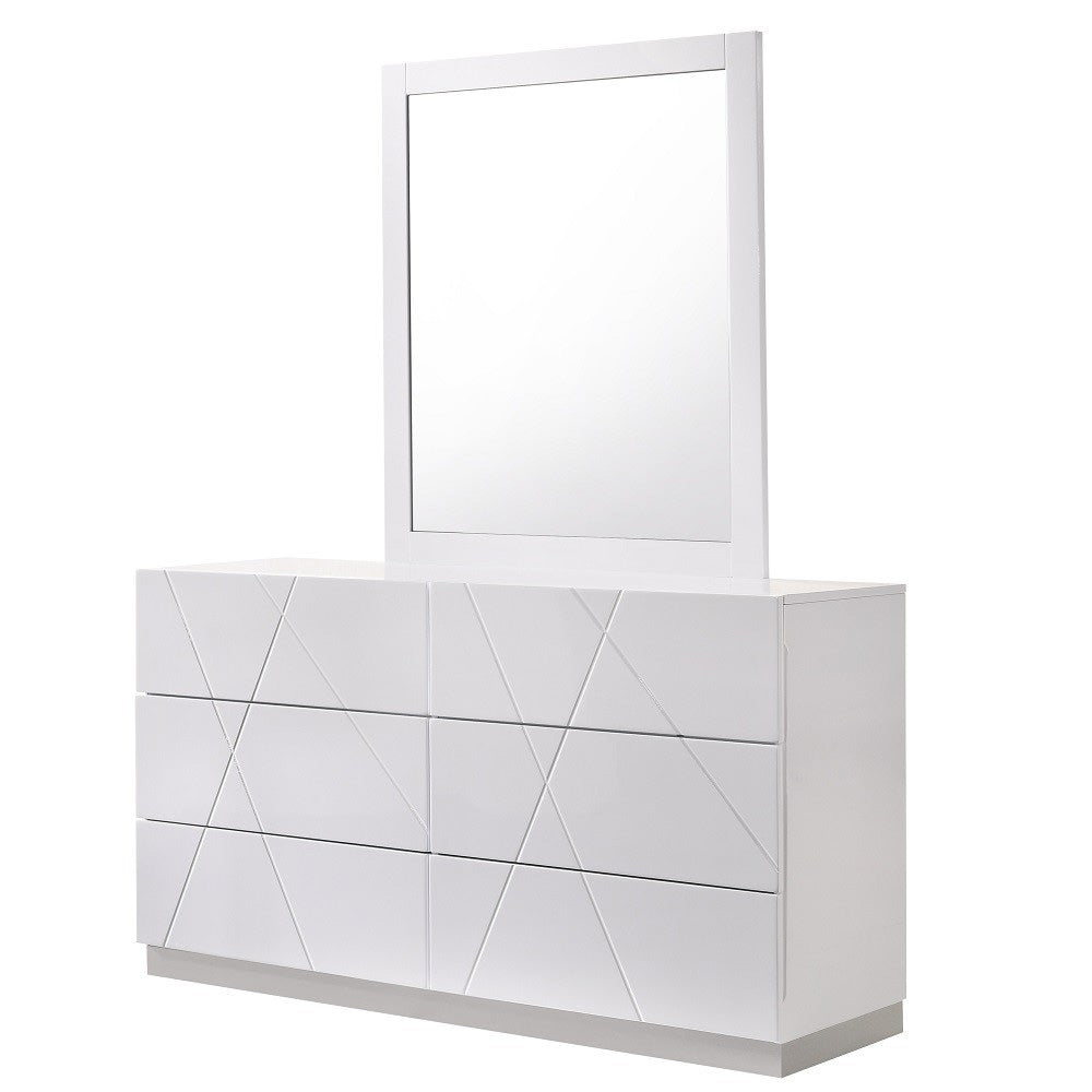 J and M Furniture Dresser Naples Dresser & Mirror in White