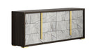 J and M Furniture Dresser Travertine Dresser & Mirror