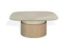 J and M Furniture End Table Essenza Coffee Table Champagne Gold Glass Top Modern