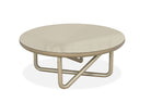 J and M Furniture End Table Linea Coffee Table Champagne Gold Glass Top with Metal Base | J&M Furniture