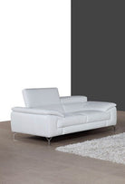 J and M Furniture Living Room A973 Premium Leather Sofa Set in Coffee
