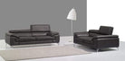 J and M Furniture Living Room A973 Premium Leather Sofa Set in Coffee