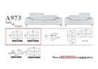 J and M Furniture Living Room A973 Premium Leather Sofa Set in Coffee