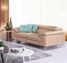 J and M Furniture Living Room A973 Premium Leather Sofa Set in Coffee