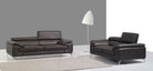 J and M Furniture Living Room A973 Premium Leather Sofa Set in Coffee