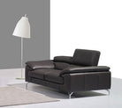 J and M Furniture Living Room A973 Premium Leather Sofa Set in Slate Grey