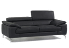 J and M Furniture Living Room A973 Premium Leather Sofa Set in Slate Grey