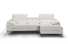 J and M Furniture Living Room A973b Premium Leather Sectional in Black