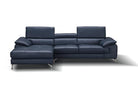 J and M Furniture Living Room A973b Premium Leather Sectional in Black