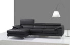 J and M Furniture Living Room A973b Premium Leather Sectional in Blue