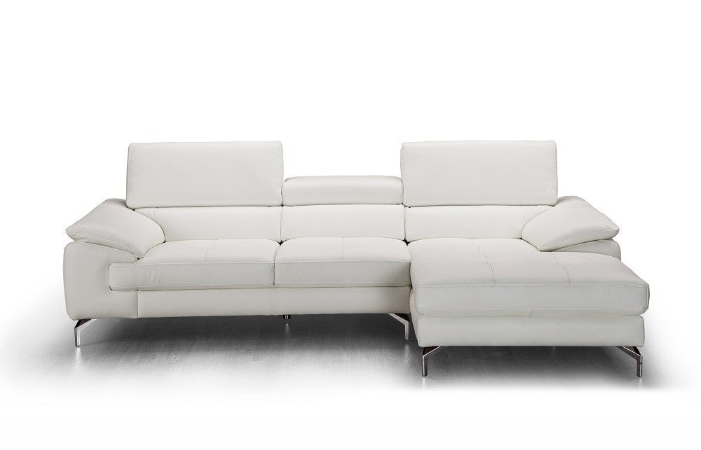 J and M Furniture Living Room A973b Premium Leather Sectional in Blue