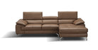 J and M Furniture Living Room A973b Premium Leather Sectional in Blue