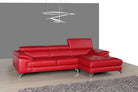 J and M Furniture Living Room A973b Premium Leather Sectional in Caramel