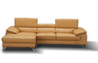J and M Furniture Living Room A973b Premium Leather Sectional in Caramel