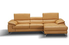 J and M Furniture Living Room A973b Premium Leather Sectional in Caramel
