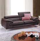J and M Furniture Living Room Add Sofa A973 Premium Leather Sofa Set in Coffee
