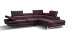 J and M Furniture Living Room Maroon / Left Hand Facing A761 Sectional in Maroon