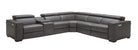 J and M Furniture Living Room Picasso 6pc Motion Sectional In Dark Grey