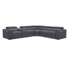 J and M Furniture Living Room Picasso 6pc Motion Sectional In Dark Grey