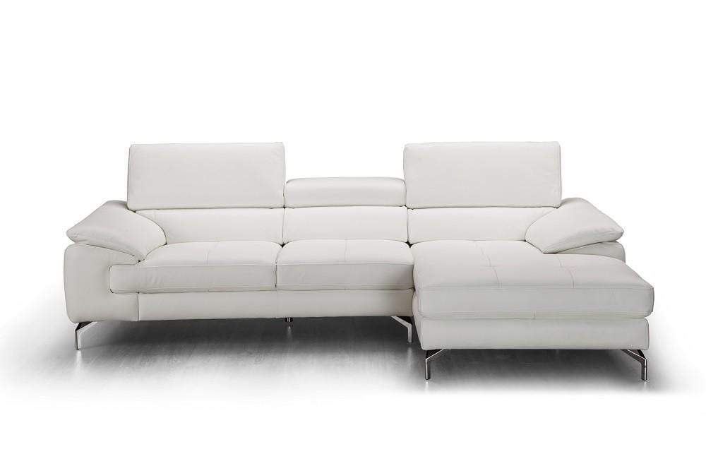J and M Furniture Living Room Right Hand Facing Chaise Alice Premium Leather Sectional