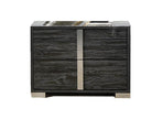 J and M Furniture Nightstands 1 Nightstand Alice Gloss Grey Nightstand