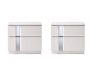 J and M Furniture Nightstands Add 2 Nightstands Palermo Nightstand in White
