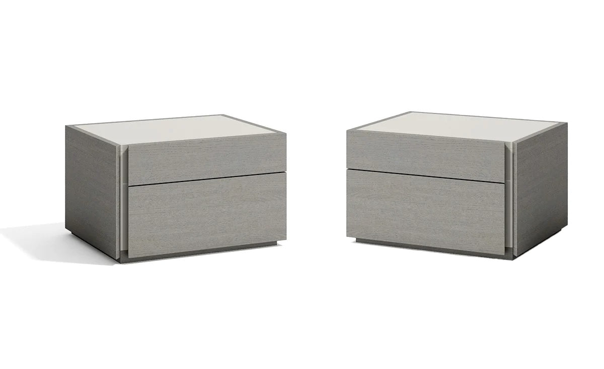 J and M Furniture Nightstands Add Left & Right Nightstand Faro Nightstand in Grey