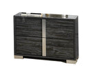 J and M Furniture Nightstands Alice Gloss Grey Nightstand