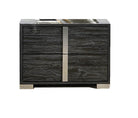 J and M Furniture Nightstands Alice Gloss Grey Nightstand