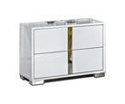 J and M Furniture Nightstands Left Nightstand Alice Gloss White Nightstand