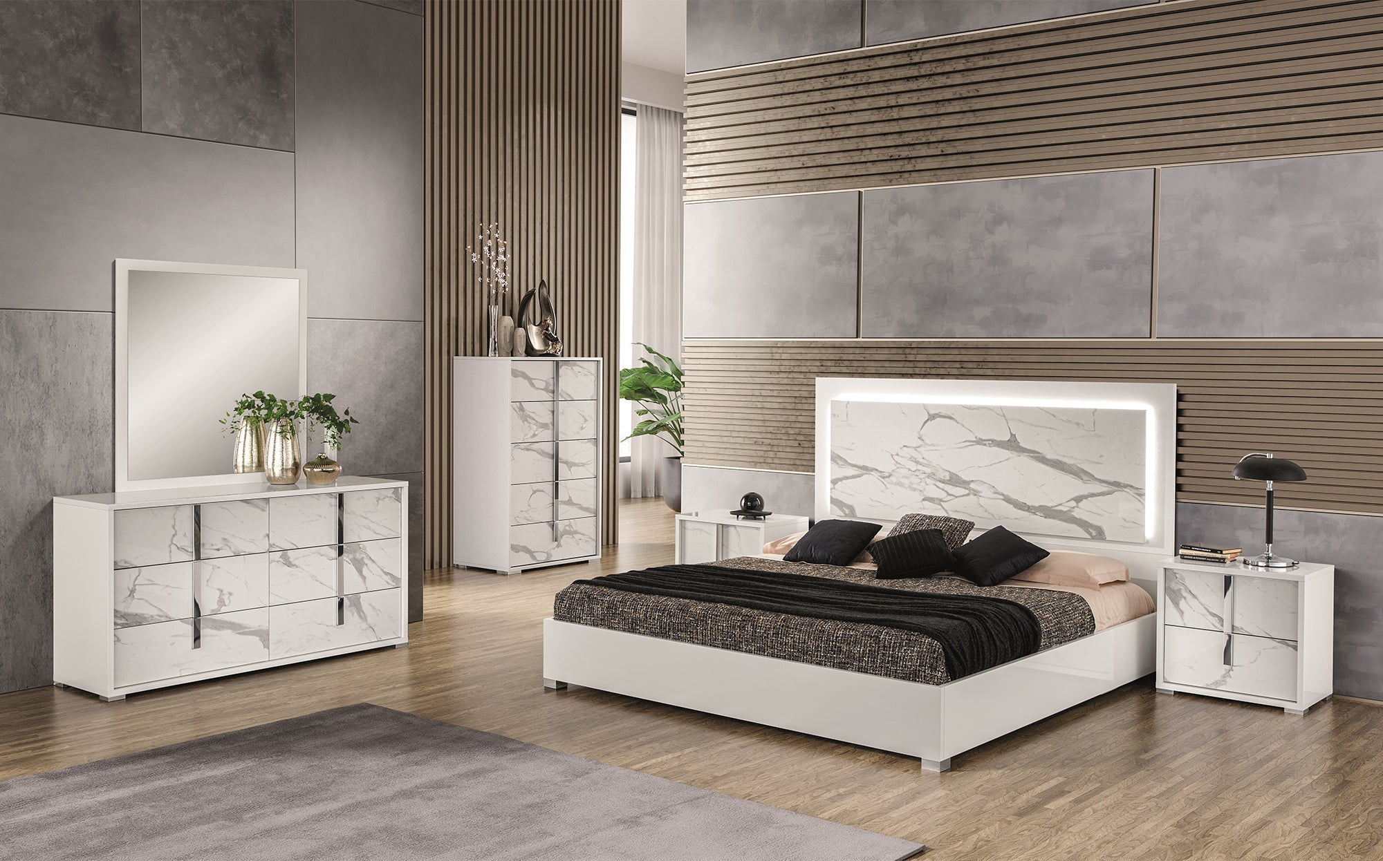 J and M Furniture Nightstands Sonia White Nightstand