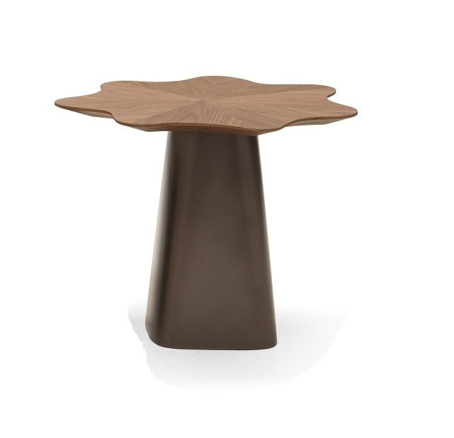 J and M Furniture Occasional Tables Terra End Table | Modern Wood Side Table with Organic Petal Design