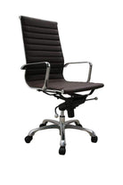 J and M Furniture Office Furniture Brown Comfy High Back Office Chair In Black