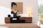 J and M Furniture Tv Stands Modern TV015 In Walnut/Black Lacquer