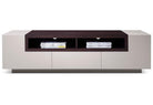J and M Furniture Tv Stands TV002 White High Gloss with Grey Veneer TV Stand