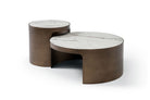 JnmFurniture.com Occasional Tables Monolith Coffee Table | Modern Ceramic Coffee Table with Brushed Bronze Base