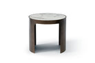 JnmFurniture.com Occasional Tables Monolith End Table | Modern Ceramic Side Table with Brushed Bronze Base