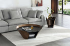 JnmFurniture.com Occasional Tables Vanta End Table | Modern Glass Side Table with Bronze Base