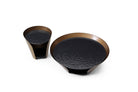 JnmFurniture.com Occasional Tables Vanta End Table | Modern Glass Side Table with Bronze Base