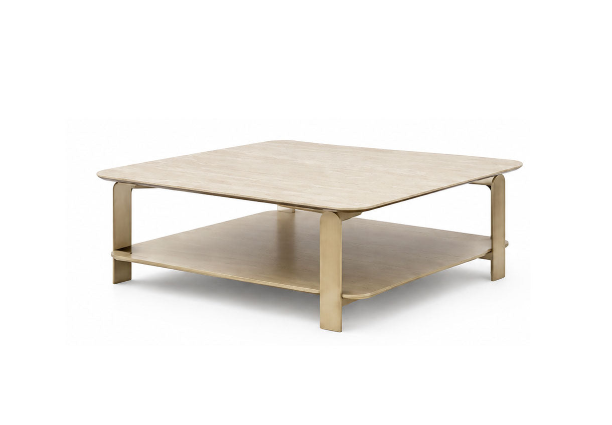 JnmFurniture.com Occasional Tables Vento Coffee Table | Modern Travertine-Look Ceramic Coffee Table