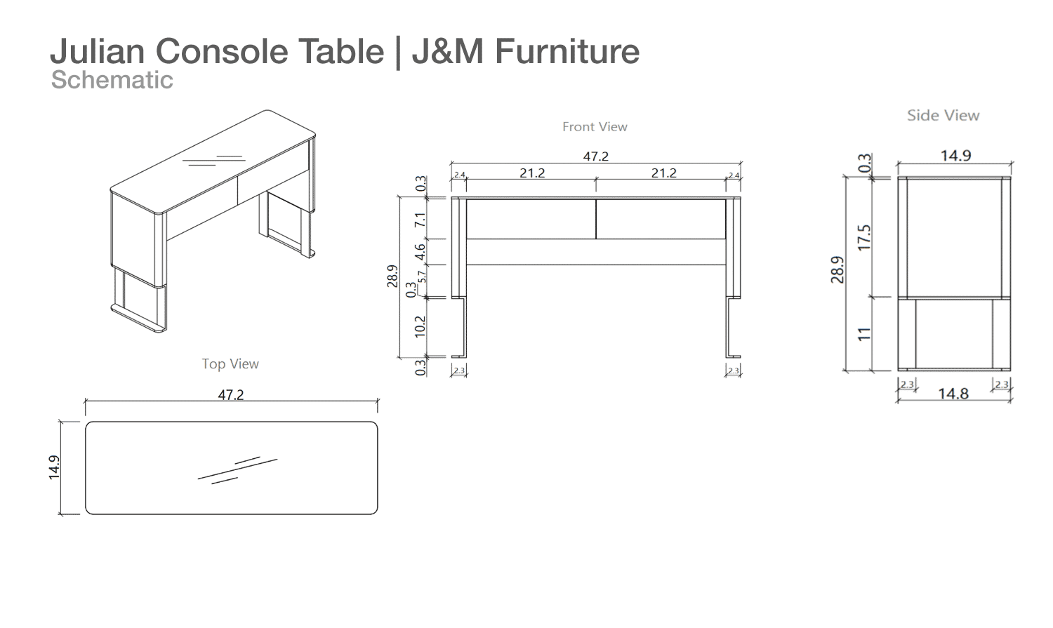 Julian Console Table | J&M Furniture - Canal Furniture