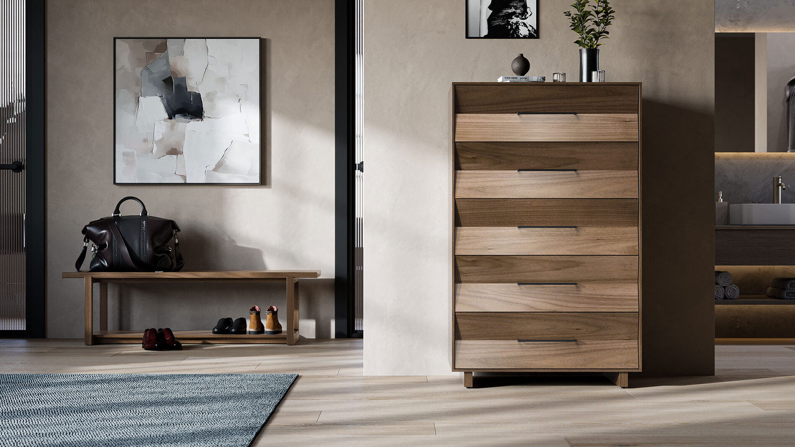 Kava Chest in Natural Walnut - 9685 - Canal Furniture