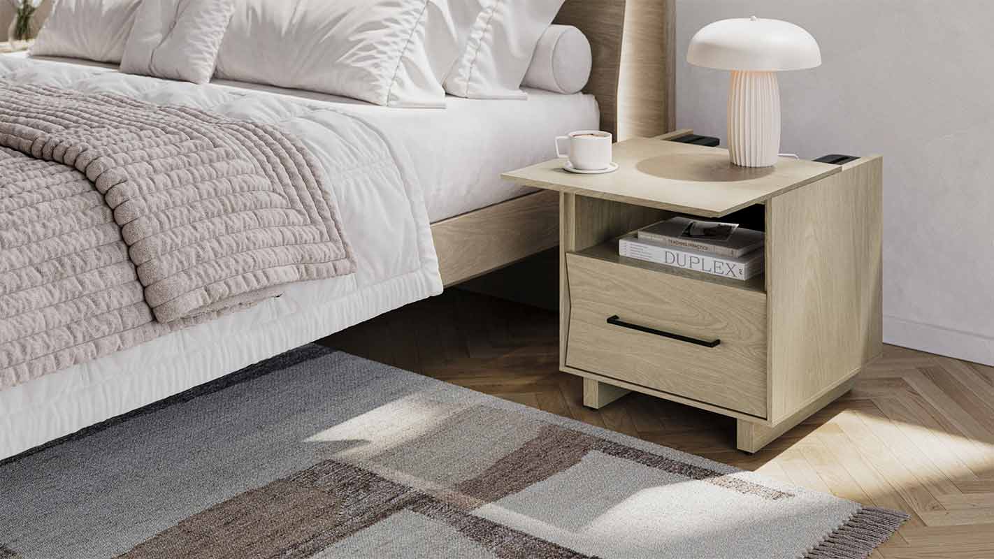 Kava Nightstand in Washed Oak 20" - 9681 - Canal Furniture