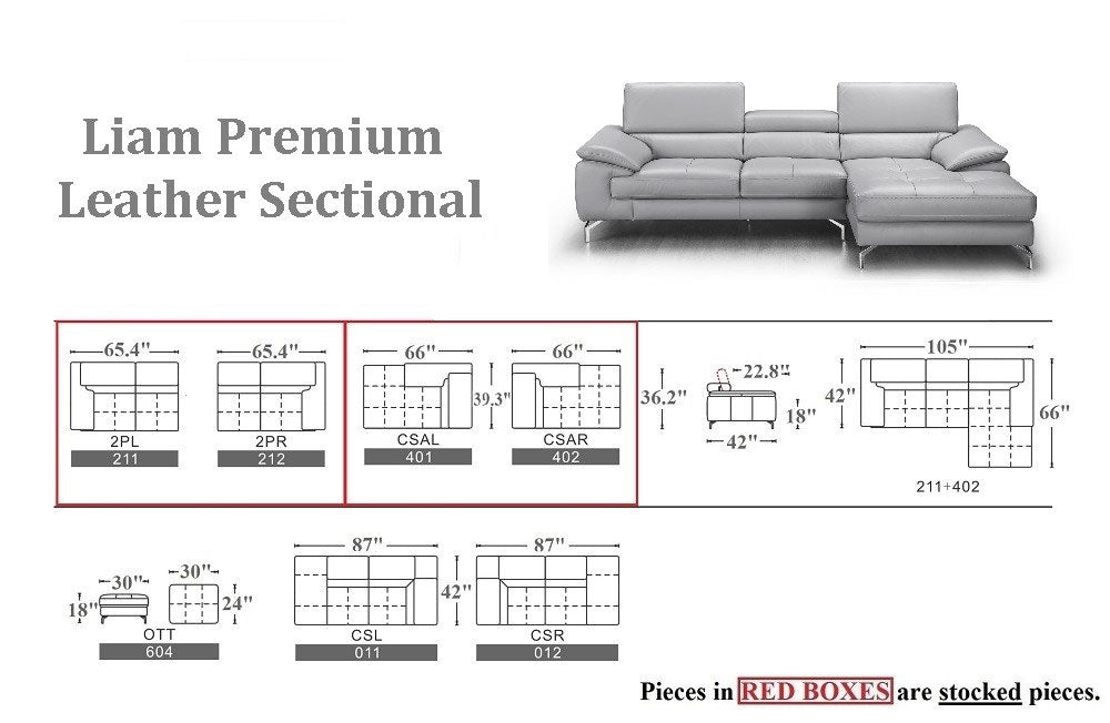Liam Modern Sectional | J&M Furniture - Canal Furniture